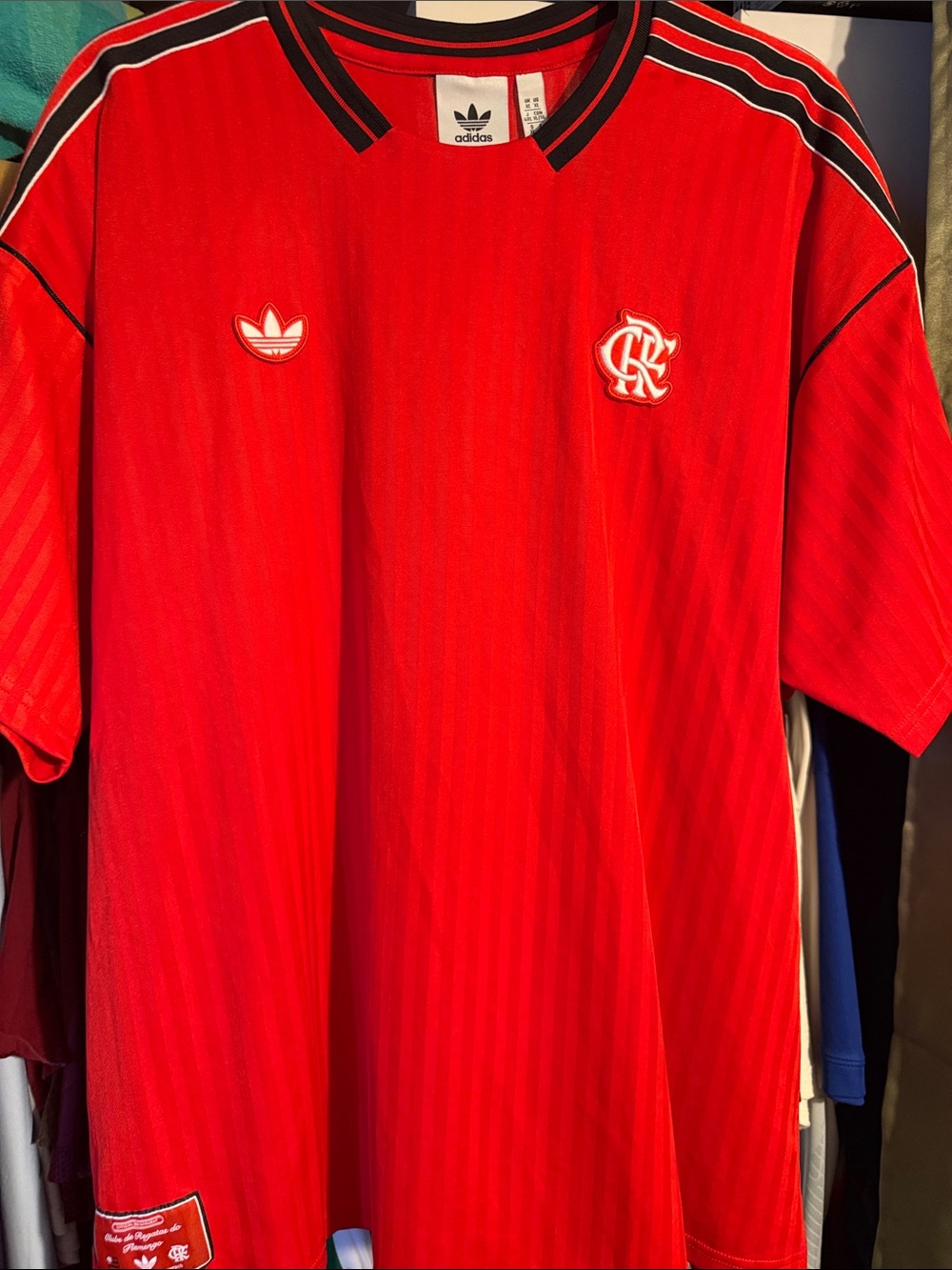adidas Men’s Flamengo Red and Black Jersey.
